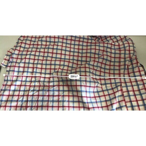 Wrangler Red Blue Plaid Cowboy Cut Button Down Shirt Men's - Picture 10 of 10